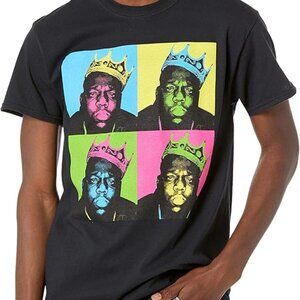 The Notorious B.I.G Mens The Notorious B.i.g Multi-Colored Crown T-Shirt